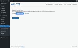 Page screenshot: WP CTA &rarr; Settings