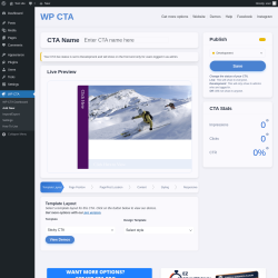 Page screenshot: WP CTA &rarr; Add New