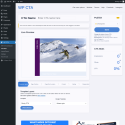 Page screenshot: WP CTA &rarr; Add New