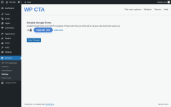 Page screenshot: WP CTA &rarr; Settings