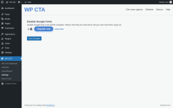 Page screenshot: WP CTA &rarr; Settings