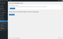 Page screenshot: WP CTA &rarr; How To Use