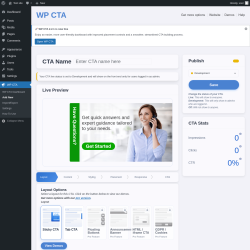 Page screenshot: WP CTA &rarr; Add New