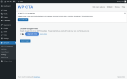 Page screenshot: WP CTA &rarr; Settings