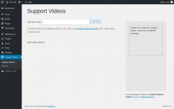 Page screenshot: Support Videos