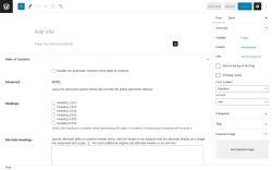 Page screenshot: Add New Post &lsaquo; Test site &mdash; WordPress