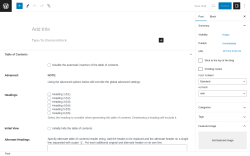 Page screenshot: Add New Post &lsaquo; Test site &mdash; WordPress