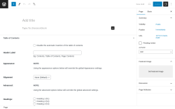 Page screenshot: Add New Page &lsaquo; Test site &mdash; WordPress