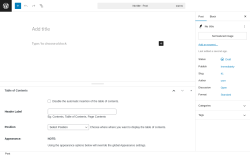 Page screenshot: Add Post ‹ Test site — WordPress