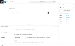 Page screenshot: Add Page ‹ Test site — WordPress