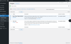 Page screenshot: Plugins &lsaquo; Test site &mdash; WordPress