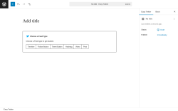 Page screenshot: Easy Twitter → Add New