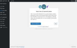 Page screenshot: ‹ Test site — WordPress