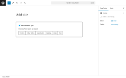 Page screenshot: Easy Twitter → Add New