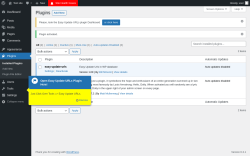 Page screenshot: Plugins ‹ Test site — WordPress