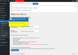Page screenshot: Tools → Update URLs