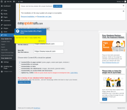 Page screenshot: Tools → Update URLs