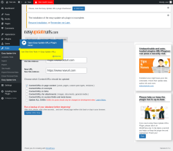 Page screenshot: Tools → Update URLs