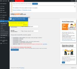 Page screenshot: Tools → Update URLs
