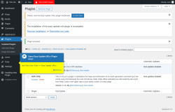 Page screenshot: Plugins ‹ Test site — WordPress