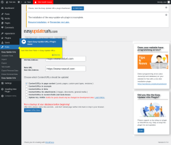 Page screenshot: Tools → Update URLs
