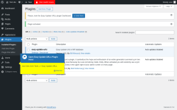 Page screenshot: Plugins ‹ Test site — WordPress