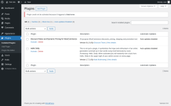 Page screenshot: Plugins ‹ Test site — WordPress