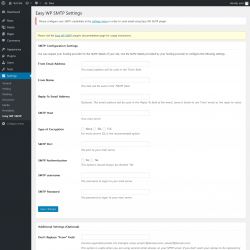 Page screenshot: Settings &rarr; Easy WP SMTP