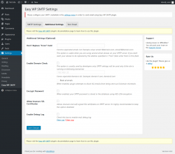Page screenshot: Settings  &rarr; Easy WP SMTP &rarr; Additional Settings