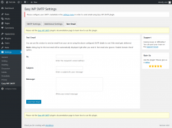 Page screenshot: Settings  &rarr; Easy WP SMTP &rarr; Test Email