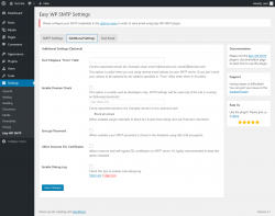 Page screenshot: Settings  &rarr; Easy WP SMTP &rarr; Additional Settings