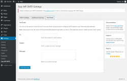 Page screenshot: Settings  &rarr; Easy WP SMTP &rarr; Test Email