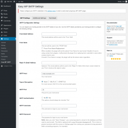Page screenshot: Settings &rarr; Easy WP SMTP