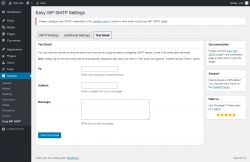Page screenshot: Settings &rarr; Easy WP SMTP &rarr; Test Email