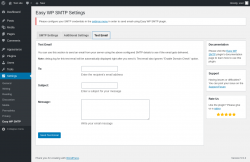 Page screenshot: Settings &rarr; Easy WP SMTP &rarr; Test Email