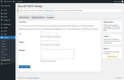 Page screenshot: Settings &rarr; Easy WP SMTP &rarr; Test Email
