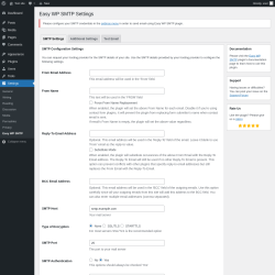Page screenshot: Settings &rarr; Easy WP SMTP
