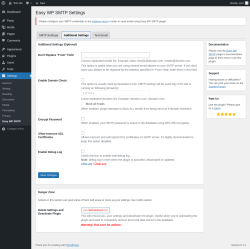 Page screenshot: Settings &rarr; Easy WP SMTP &rarr; Additional Settings