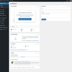 Page screenshot: Dashboard ‹ Test site — WordPress