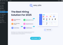 Page screenshot: EasyJobs ‹ Test site — WordPress