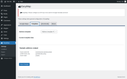 Page screenshot: EasyMap → Templates