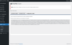 Page screenshot: EasyMap → Export → Configuration, JSON