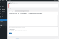 Page screenshot: EasyMap → Import