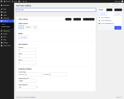 Page screenshot: Galleries &rarr; Add New Gallery