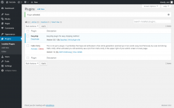 Page screenshot: Plugins &lsaquo; Test site &mdash; WordPress