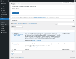 Page screenshot: Plugins ‹ Test site — WordPress