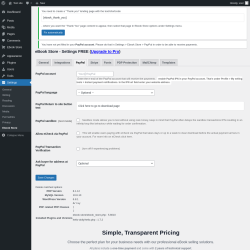 Page screenshot: Ebook Store → Settings → 
        PayPal    