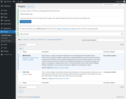 Page screenshot: Plugins ‹ Test site — WordPress