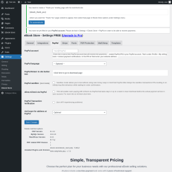 Page screenshot: Ebook Store → Settings → 
        PayPal    