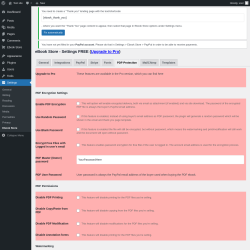 Page screenshot: Ebook Store → Settings → 
        PDF-Protection    